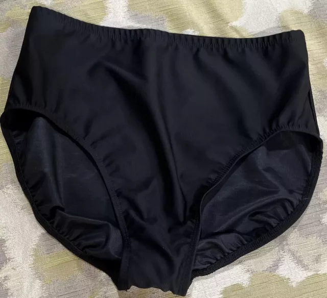 MIRACLESUIT 68901 WOMEN’S Black Solid Bikini Bottom Size 12 Made In USA ...
