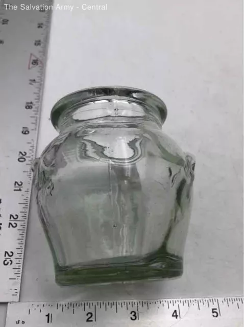 Clear Decorative Free Standing Glossy Finish Spanish Pedestal Glass Jar