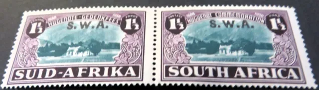 South West Africa George VI - 1939 Gutter Pair Stamp 1.5d + 1.5d - SG: 113 - MLH