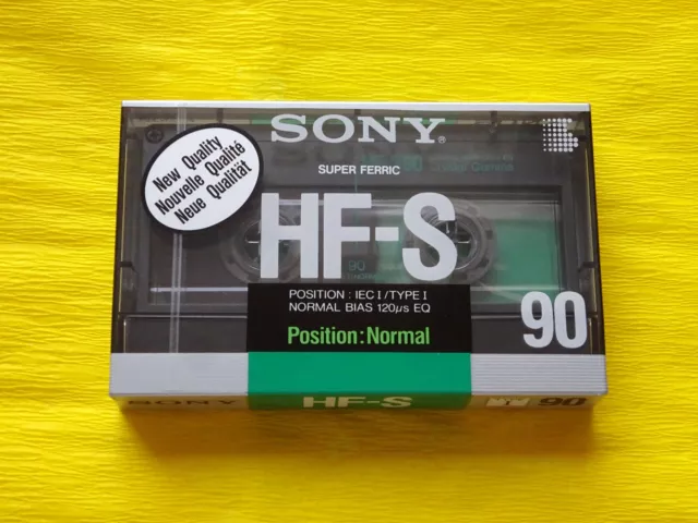 1x SONY HF-S 90 Cassette Tape 1988 + OVP + SEALED +