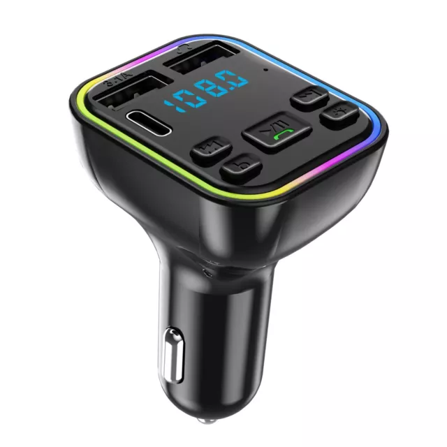 FM Bluetooth Transmitter 5.3 Auto KFZ Radio Freisprechen mit 2x USB