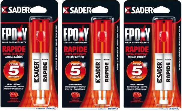 3 Pegar Epoxy para Todo Materials Coja Rápido Ser sader Metal Piedra Plástico