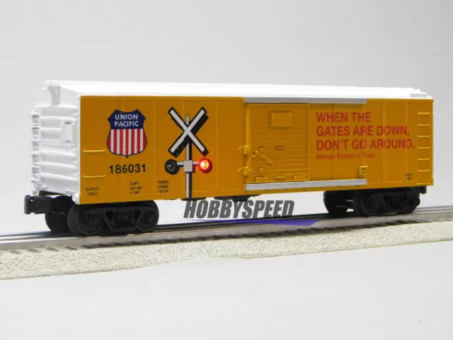 MTH RAILKING UNION PACIFIC BOXCAR W/ BLINKING LEDs #186031 O GAUGE 30-71118 NEW 2