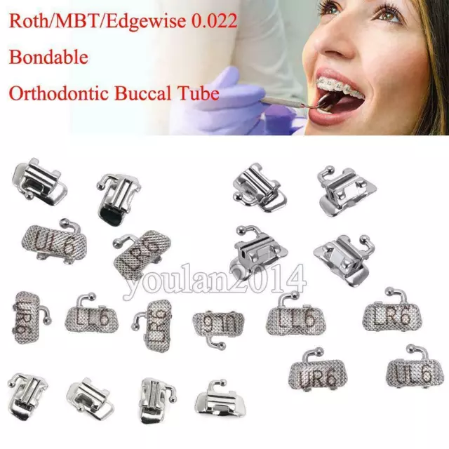 AZDENT Dental Ortho Buccal Tube 1st Bondable ROTH MBT Edgewise 022 Convertible