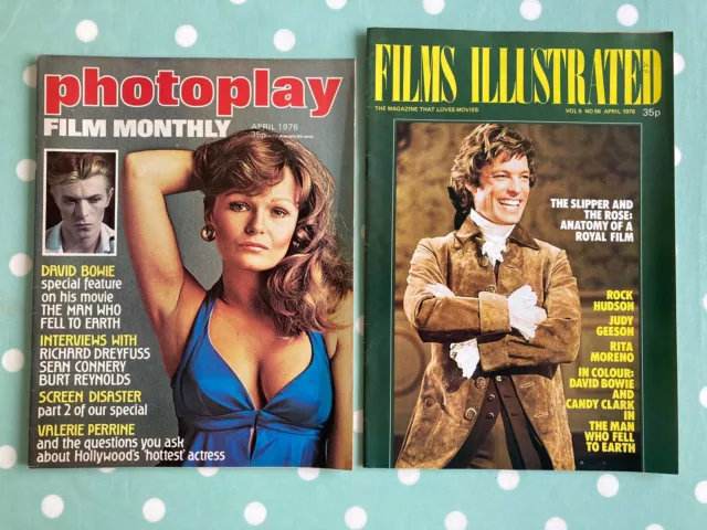 Vintage Photoplay & Films Illustrated Magazines April 1976 Bowie