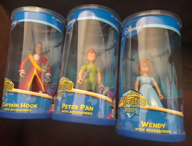 NEW 2006 - Disney Peter Pan - PIRATE HEROES LOT - PETER, WENDY ...