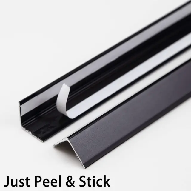 3 Pack Aluminum Peel and Stick L Molding Corner Guards 3Ft X 0.8In (3Pcs)
