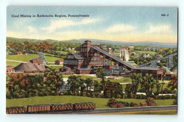 Marvine Breaker Hudson Co Coal Mining Anthracite Region Pennsylvania Postcard E2