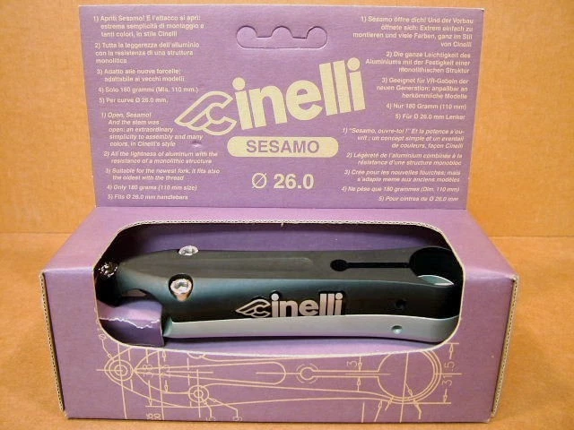 Potence Cinelli Alter 140 Mm X 26.0 Mm - Alu Noir - Vélo Route