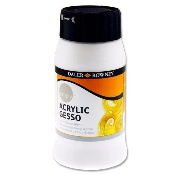 Botella 500 ml Blanco Acrílico Yeso Primer Mediano Artista Lona Capa Base