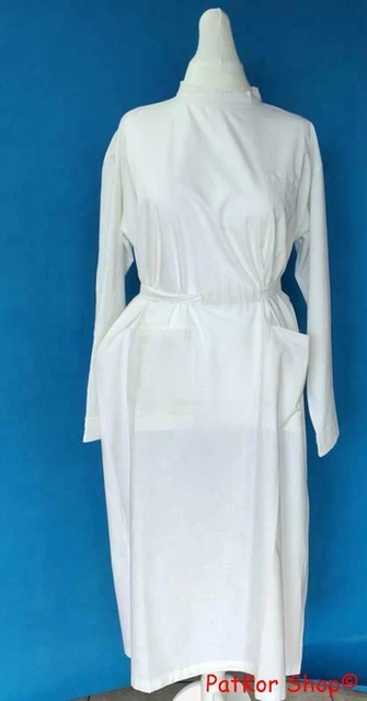 50 pcs gown WHITE -SIZE S,M,L 100% cotton / 1540