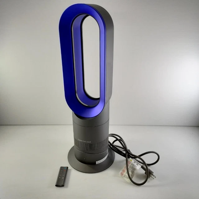DYSON HOT & Cool AM09 Fan Heater Silver/Blue Remote Control 120V 1200W