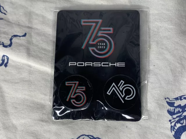 Porsche 75th Anniversary Pin Set, 1948-2023 New