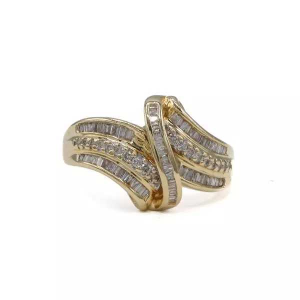 Ring mit Brillanten Diamanten 0,50 ct. in 14 Kt 585 Gelbgold Gr. 56