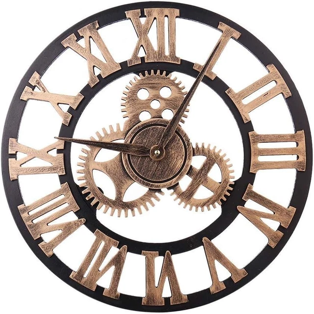 Horloge Métal Cuivre Antique Grande Taille main image 1