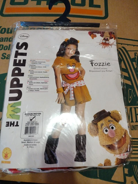 Disney costume The Muppets FOZZIE BEAR Halloween child Costume US size 8-10 5-7Y