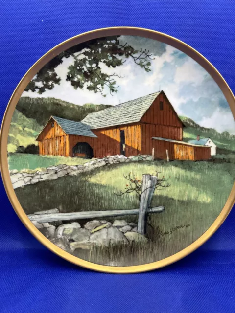 The American Countryside Eric Sloane Danbury Mint Summer Barn Collector Plate