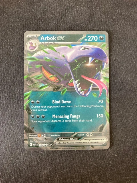 ARBOK EX 185/165 FULL ART Scarlet & Violet 151 Pokemon Card NM