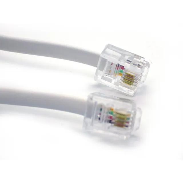 Câble modem haut débit ADSL/DSL 15 m RJ11 à RJ11 câble téléphone routeur Internet 3