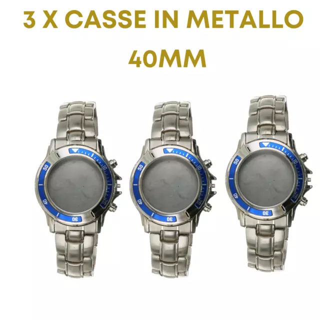 Ricambi Cassa orologio diametro 41 mm circa  completa come da foto (3 casse )