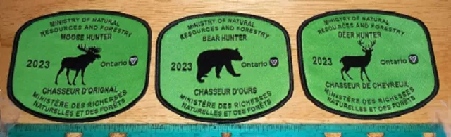 2023 MNRF ONTARIO DEER MOOSE BEAR hunting patches patch hats for hides MNR hunt