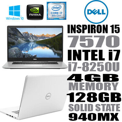 Dell Inspiron 7570 15.6" FHD Intel Core i7-8550U 4GB Ram 128GB SSD GeForce 940MX