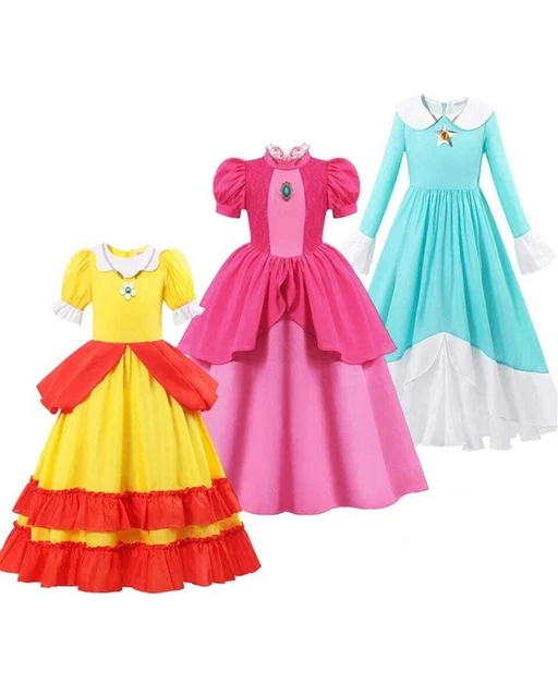 N1047 GIRLS PRINCESS Peach Daisy Rosalina Mario Games Book Week Dress ...
