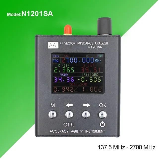 N1201SA UV RF Vector Impedance ANT SWR Antenna Analyzer Meter Tester 140MHz