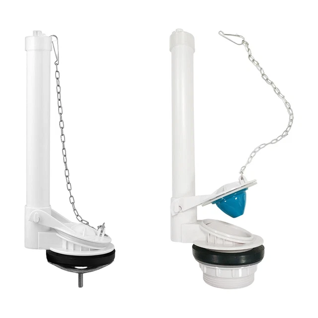 SPARES2GO Siphon Double Chasse Toilette - Hauteur Réglable 7,5 à 9,5 Pouces - Levier Trop-Plein Interne