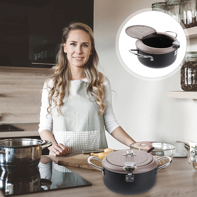 Friteuse Acier Inoxydable Avec Panier - Mini Pot à Friture, Compatible Induction, Pour Légumes/viande