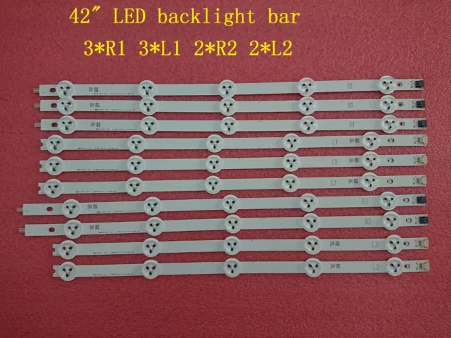 Kit LED Streifen für LG 42LA6230 42LN5400 6916L-1385A 6916L-1386A 1387A 1388A