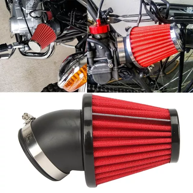 35mm Air Filter Pod 45 Angled For 150cc-250cc Motorcycle Scooter ATV Dirt Bike
