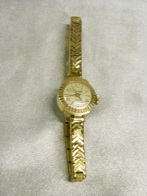 Bracelet De Montre Vintage En Métal Plaqué Or - Ancien - Pour Femme - Style Rétro