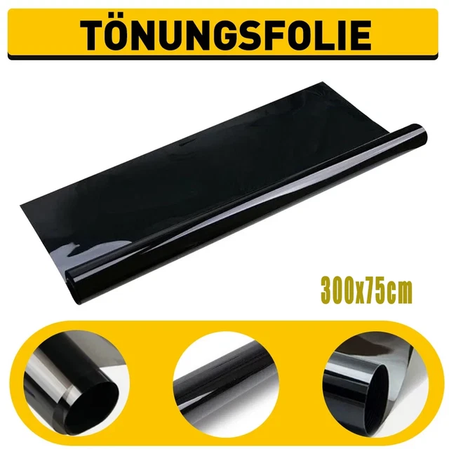 Sonnen Schutz Folie Auto 3M Tönungsfolie Für Auto & Fenster – Sonnenschutzfolie 1-50% VLT, 300x50 Cm, Inkl. Werkzeugset Auto Scheibenfolie