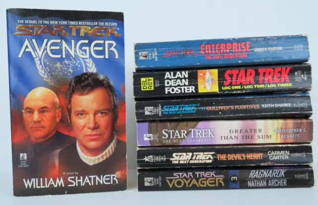 STAR TREK & Star Trek The Next Generation & Voyager Lot of 7 PB Books - 9 Novels