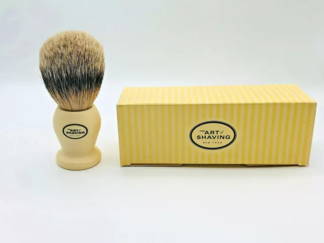 The Art Of Shaving Pinceau Blaireau Silvertip Badger Brush Taos Normal #3 Ivory