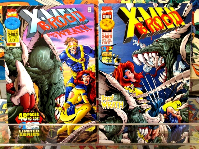 X-MEN BROOD Day Of Wrath #1 & #2 Marvel Comics FULL SET Brood Queen Dies 1996 NM