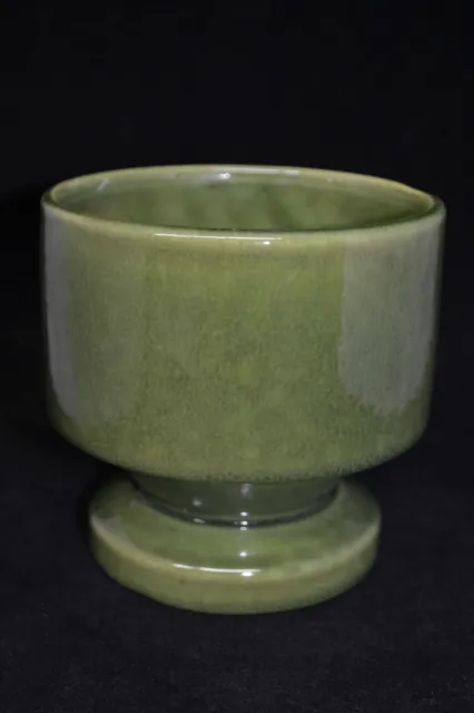 Vintage Haeger Pottery Emerald Green Pedestal Footed Planter 5"