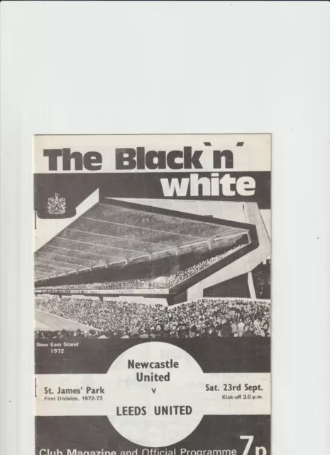 1972/3 NEWCASTLE UNITED v Leeds United £1.49 - PicClick UK
