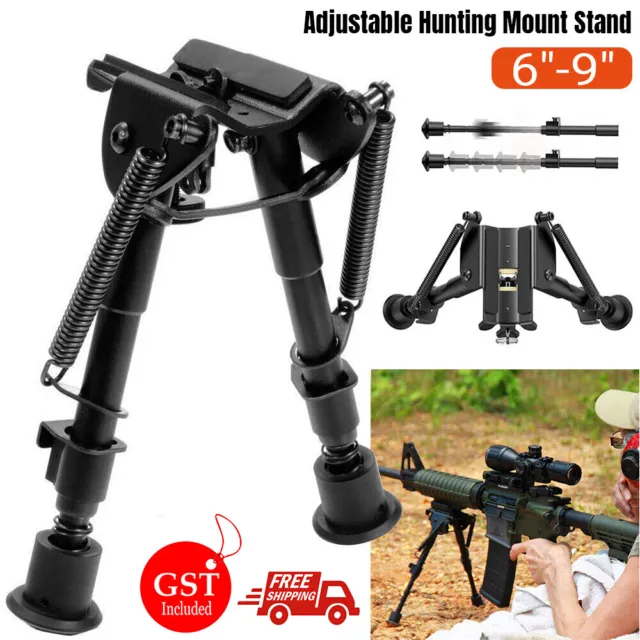 6"-9" Height Sniper Rifle Swivel Sling Bipod Adjustable Hunting Mount Stand NEW