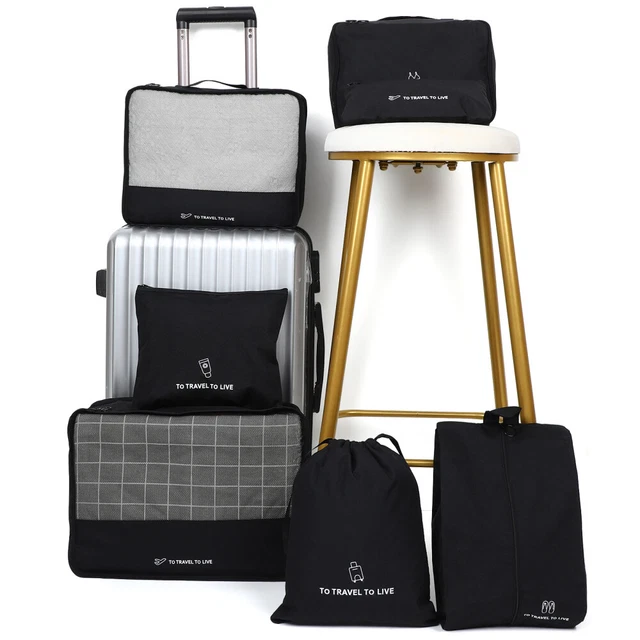 7 Pcs Borse Viaggio Per Bagagli Organizer Pacchetto Riporre Vestiti
