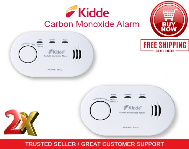 2 X KIDDE Carbon Monoxide Alarm 10 Year Battery Powered- K5CO £59.09