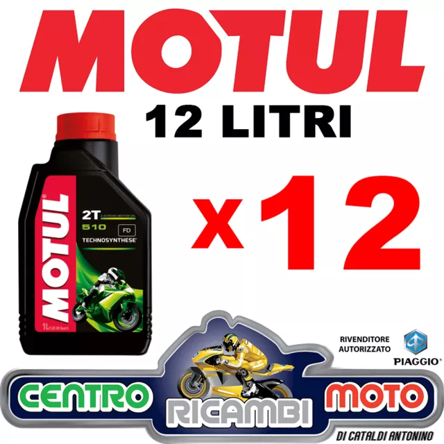 Olio Motore Moto Scooter Motul 510 2T Technosynthese 12 litri Miscela antifumo