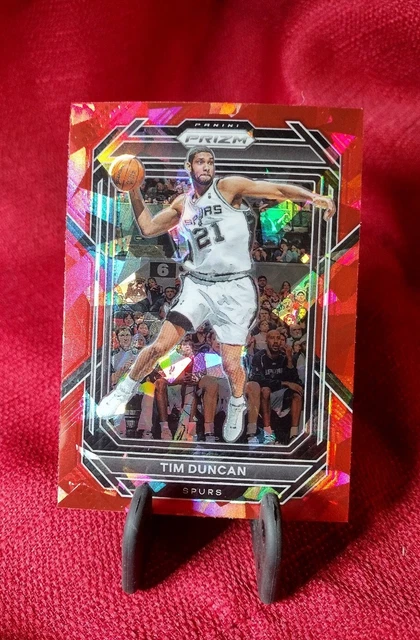 Tim Duncan 2022-23 Prizm Red Cracked Ice Prizm San Antonio Spurs HOF