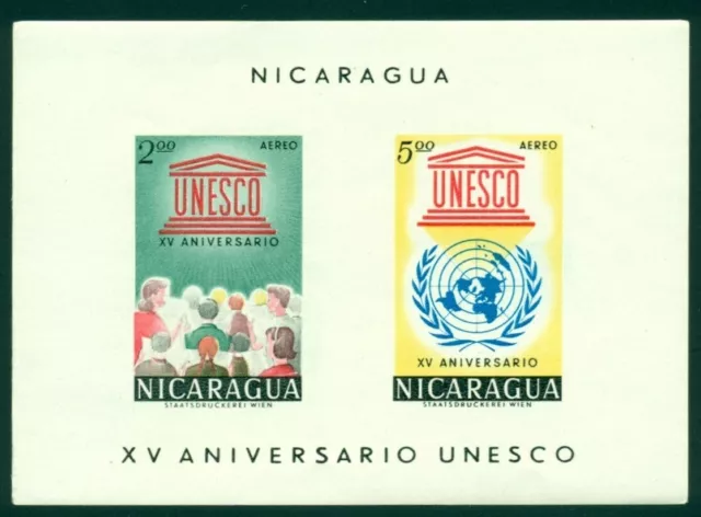 Nicaragua Scott #C503a MNH S/S UNESCO 15th ANN $$