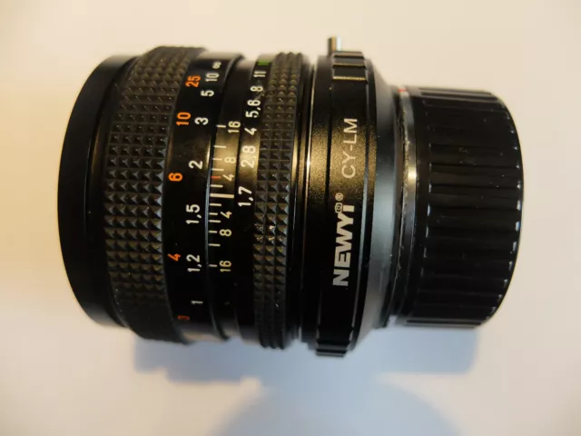 Super! Carl Zeiss Planar 1,7 - 50mm, volladaptiert an Leica M  0,7m - unendlich 3