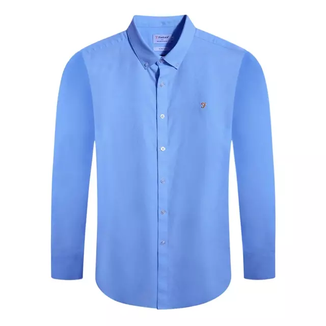 Farah Camisa Brewer F4WSB060 Azul / Medio Azul Nuevo SS24