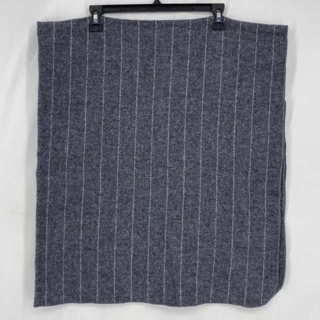 Vintage United Airlines Airplane Blanket Gray Heather Wool Acrylic Made in USA