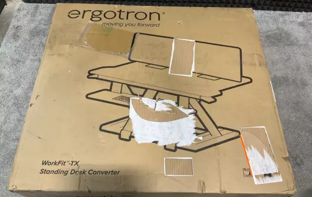 Ergotron WorkFit-T Sit-Stand Desk Converter 33-467-921 ✅❤️️✅❤️️ Open Box! READ!