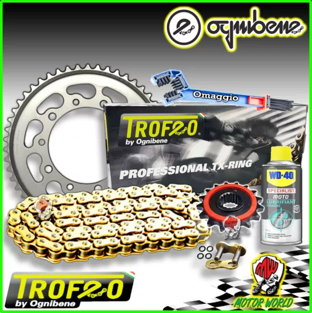 Kit Trasmissione Catena Trofeo Corona Pignone Ducati Monster 900 Ie #520 2001